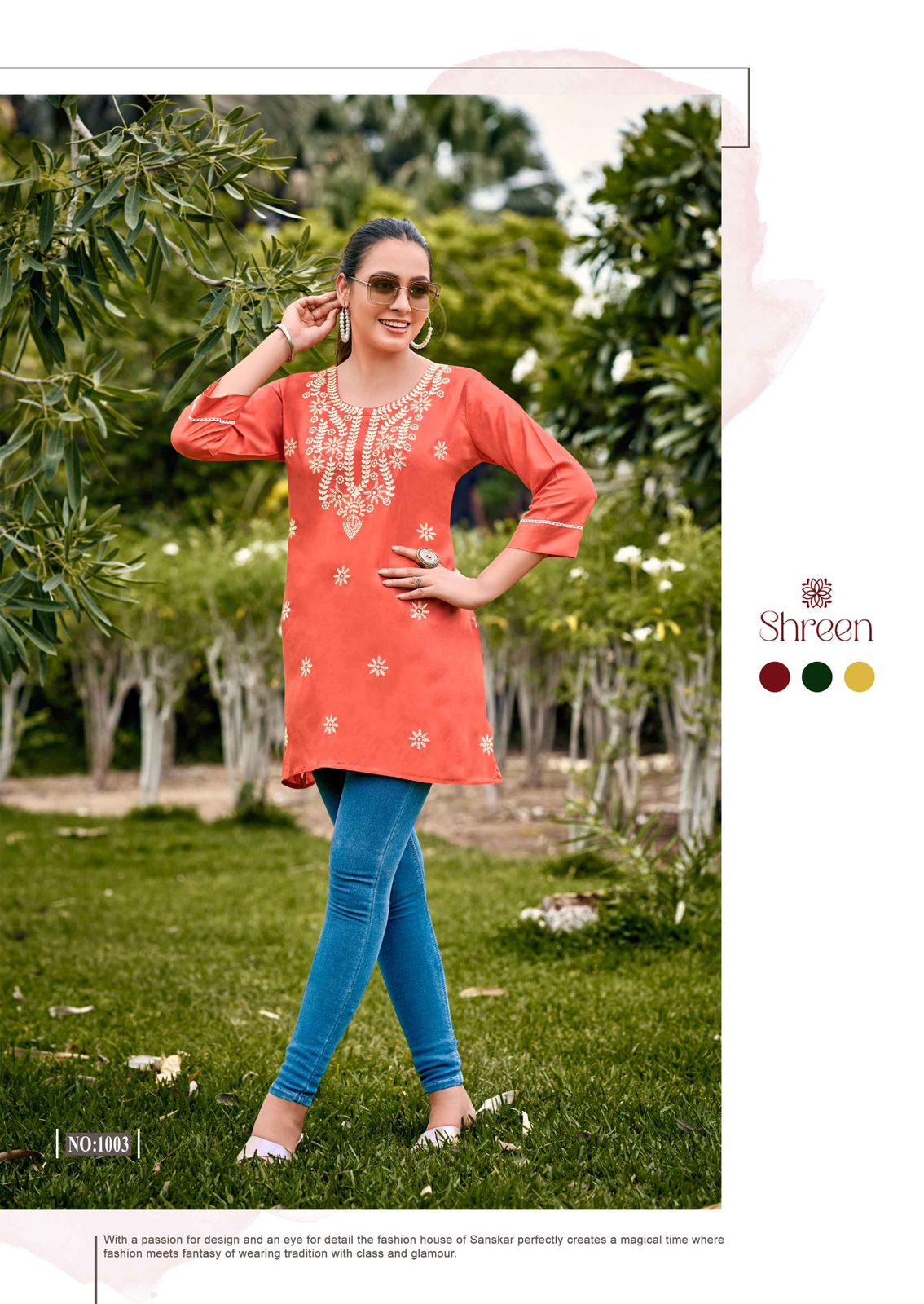 Fusion By Shreen Rayon Lucknowi Work Ladies Top Wholesalers In Delhi
